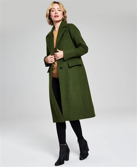 michael kors wool blend coat grey|Michael Kors single breasted coat.